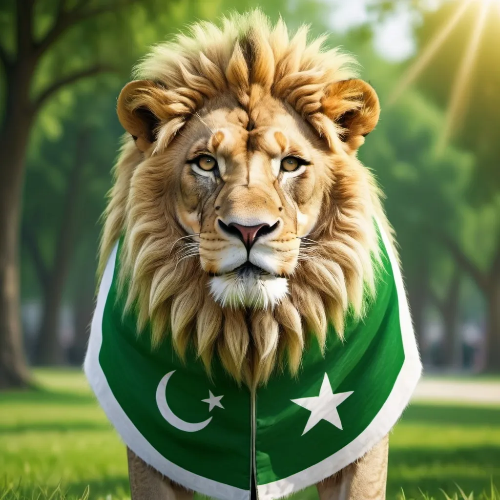 green pakistani lion