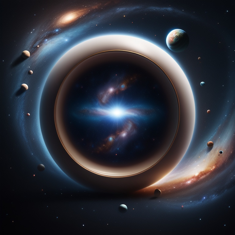 Prompt: Create a hyper realistic representation of the universe looking in on it from outside the universe.