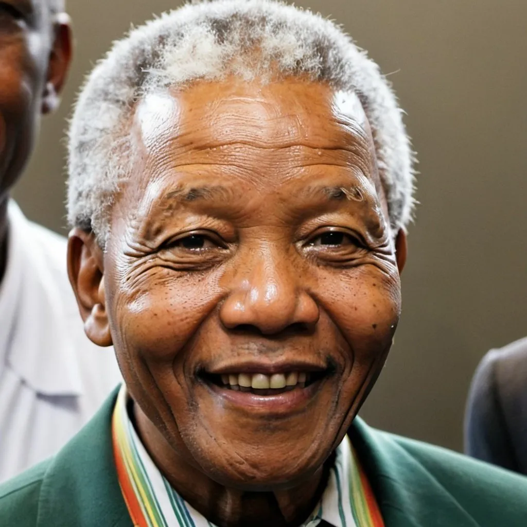 Prompt: nelson mandela old smiling
