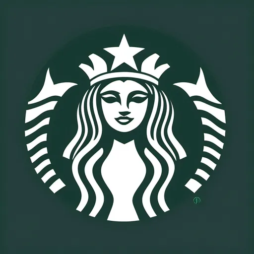 Prompt: star bucks logo without words

