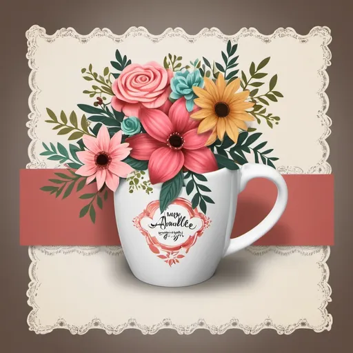 Prompt: Create a floral layout for mug gifts for (T. Anabelle)