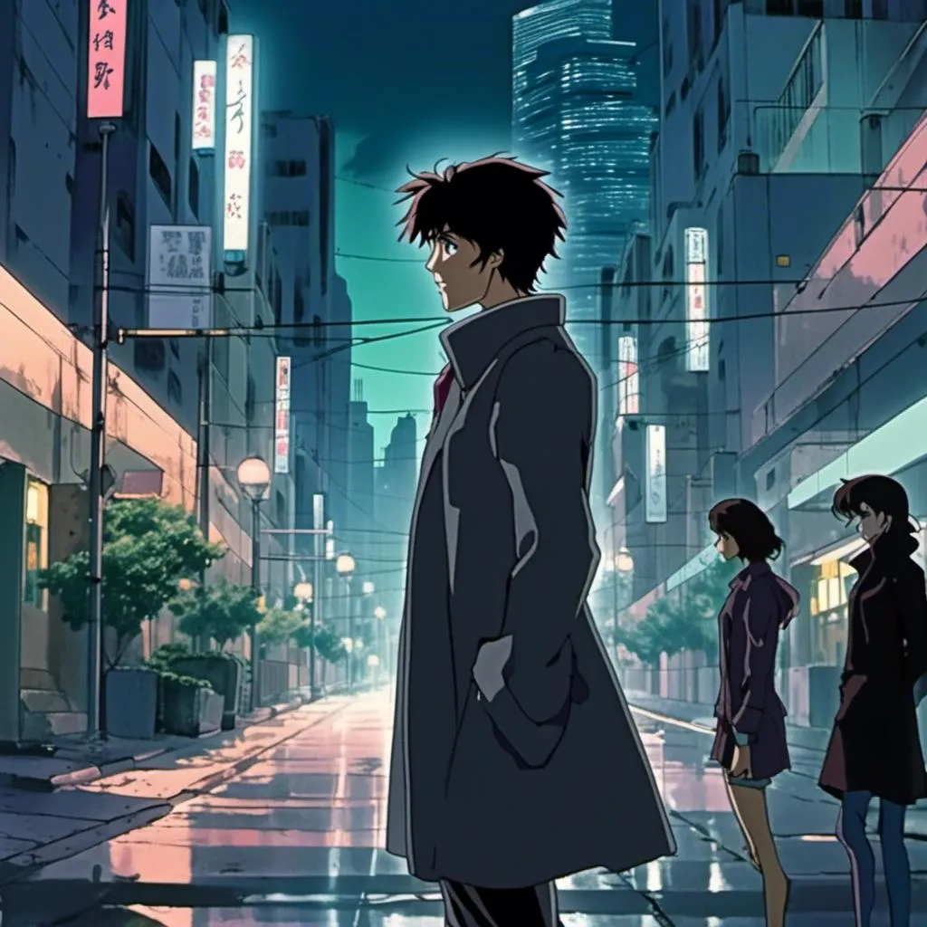 Prompt: <mymodel> (anime style), Detective Edward in a sleek outfit, intently searching for a suspect, (cool color scheme), atmospheric shadows, infused with mystery, intense expression, detailed background of a dimly lit urban street, moody ambiance, ultra-detailed, capturing the tension of the investigation, cohesive anime aesthetic.