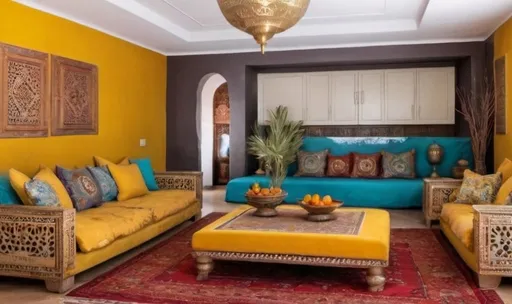 Prompt: Moroccan style interior decoration