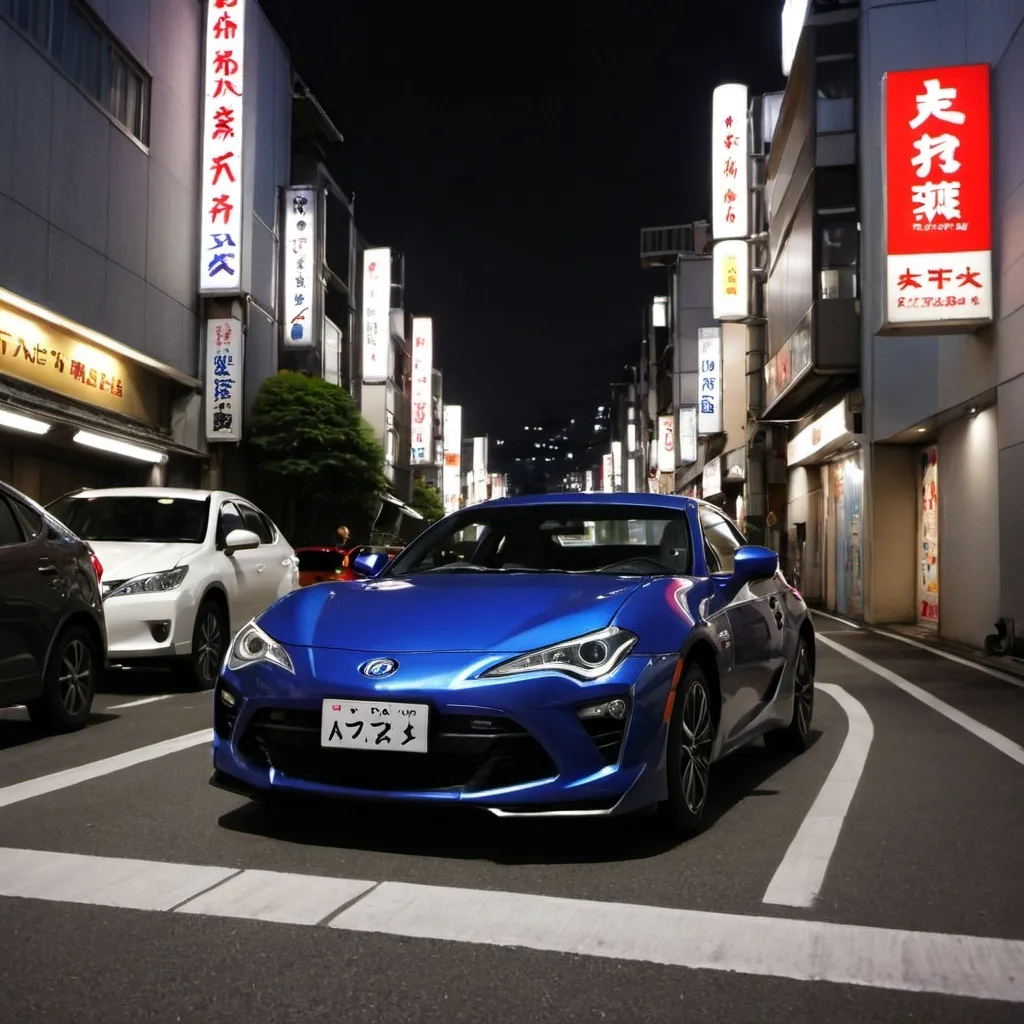 Prompt: toyata apex in tokyo,in the night,with other models
