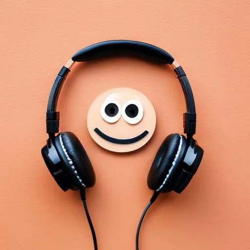 Prompt: Headphones forming a happy face 