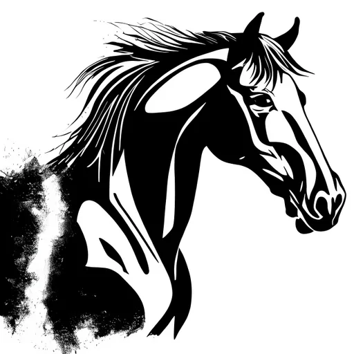 Prompt: Draw a horse paint pro 