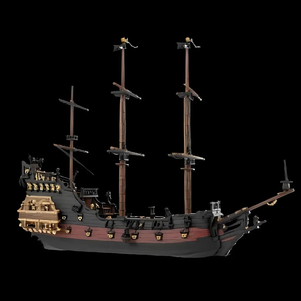 Prompt: Giant galleon pirate ship