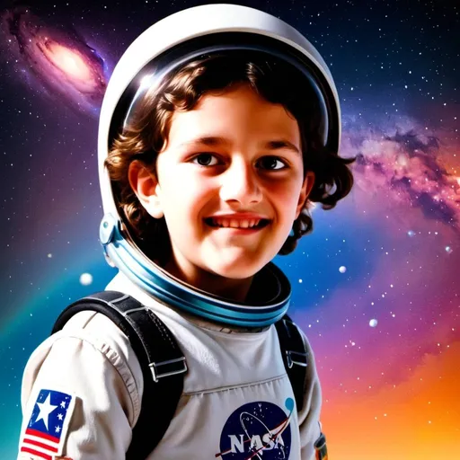 Prompt: 11-year-old girl roller-skating in astronaut uniform, hyper-realistic cartoon, colorful, comet trail, Herbert Block style, solar system background, vibrant colors, detailed spacesuit, roller skates, vibrant, high quality, hyper-realistic, comet trail, cartoon, solar system, astronaut uniform, vibrant colors, detailed spacesuit, roller skates, Herbert Block style, hyper-realistic, vibrant