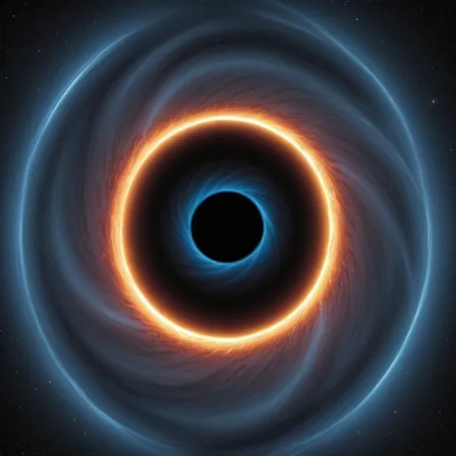 Prompt: create an image of a black hole succing a neutron star