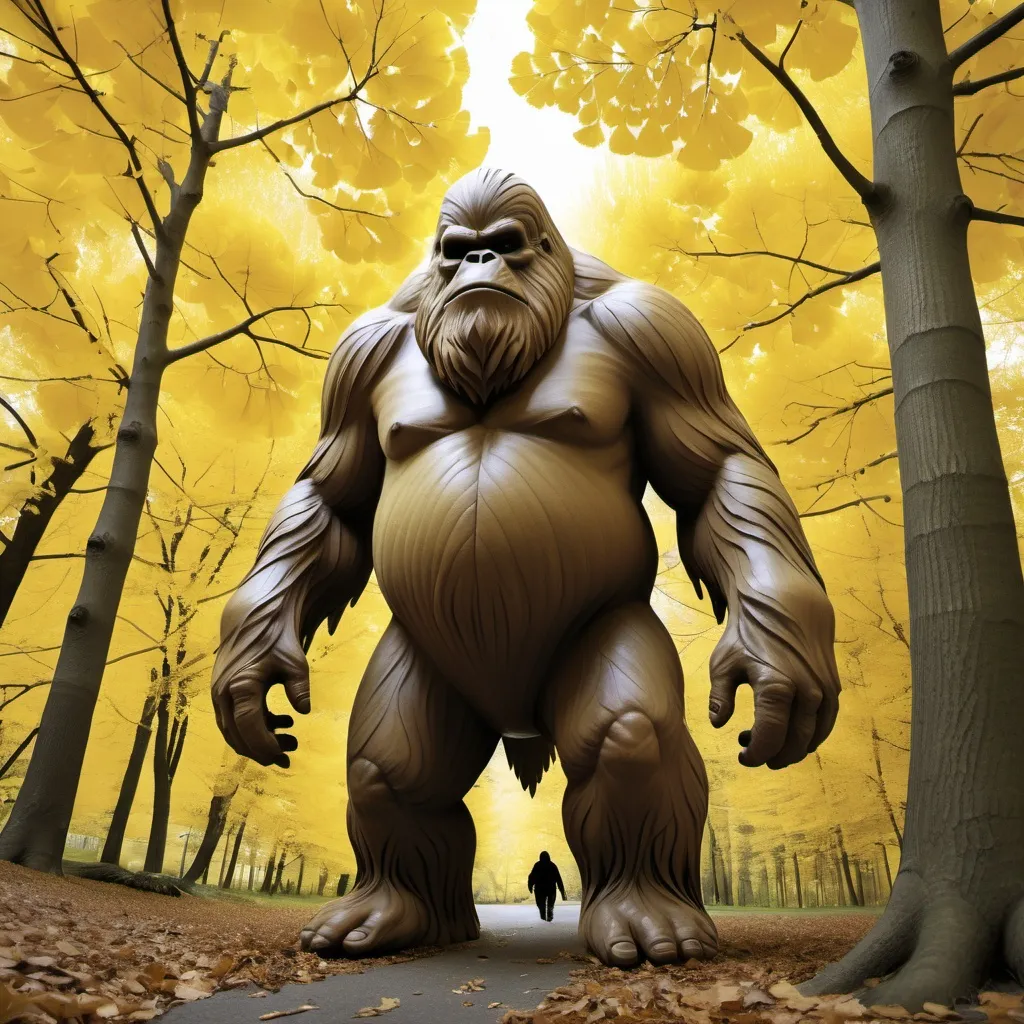 Prompt: ginkgo sasquatch