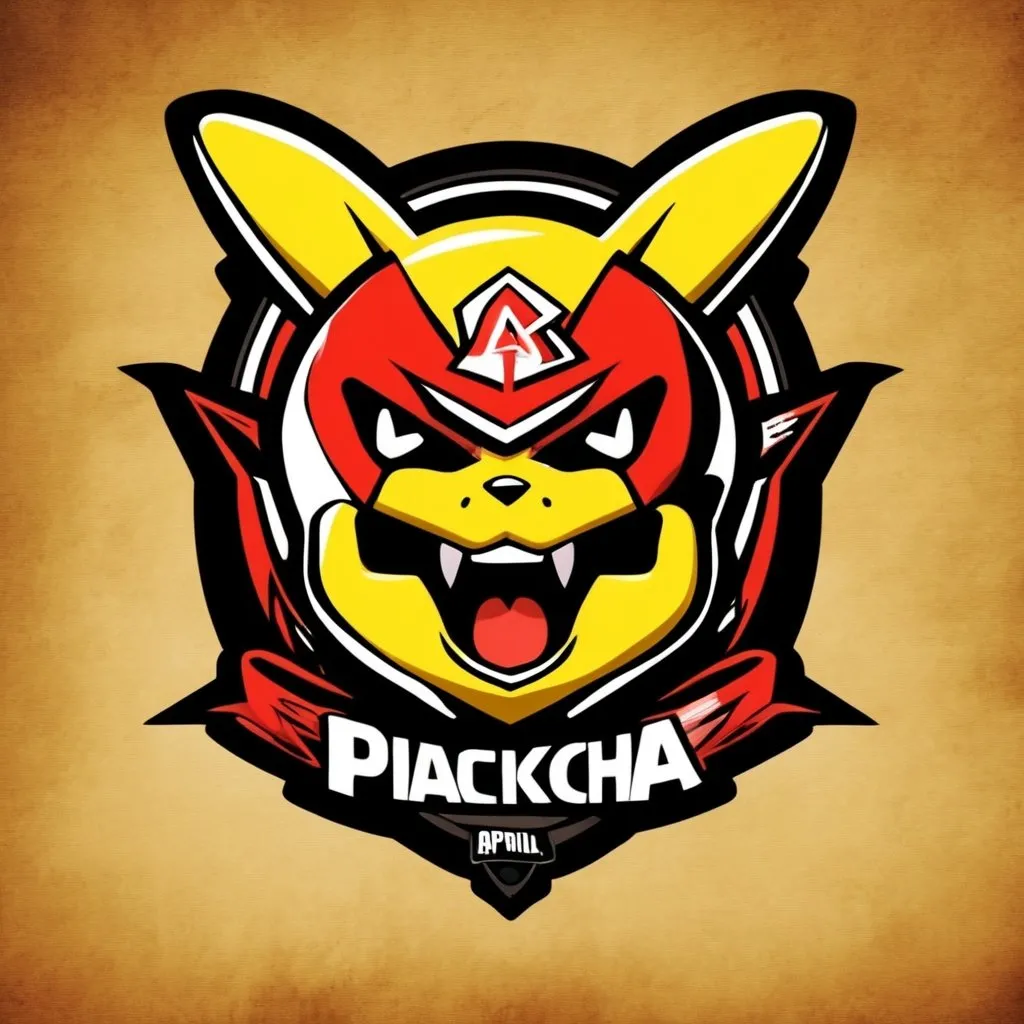 Prompt: crea un logo per motociclista che si chiama pikachu_biker e usa moto sportiva aprilia 