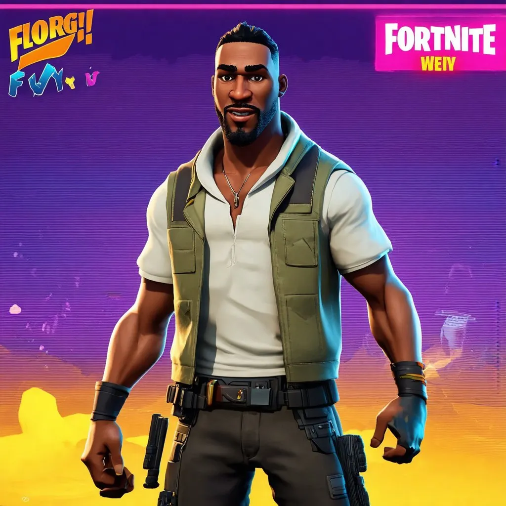 Prompt: George floyd as a fortnite character