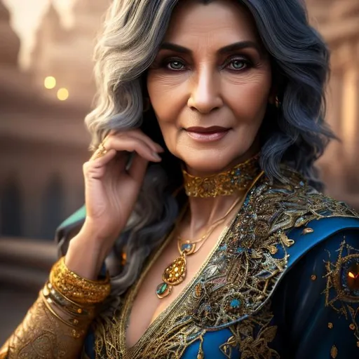 Prompt: full body image of a 60 year-old old sorceress, beautiful, friendly, looking at the camera, masterpiece, sensual, desire, open eyes, visible face, 8k, highly detailed, intricate, smooth, sharp focus, artstation, digital painting, concept art, D&D, fantasy, 