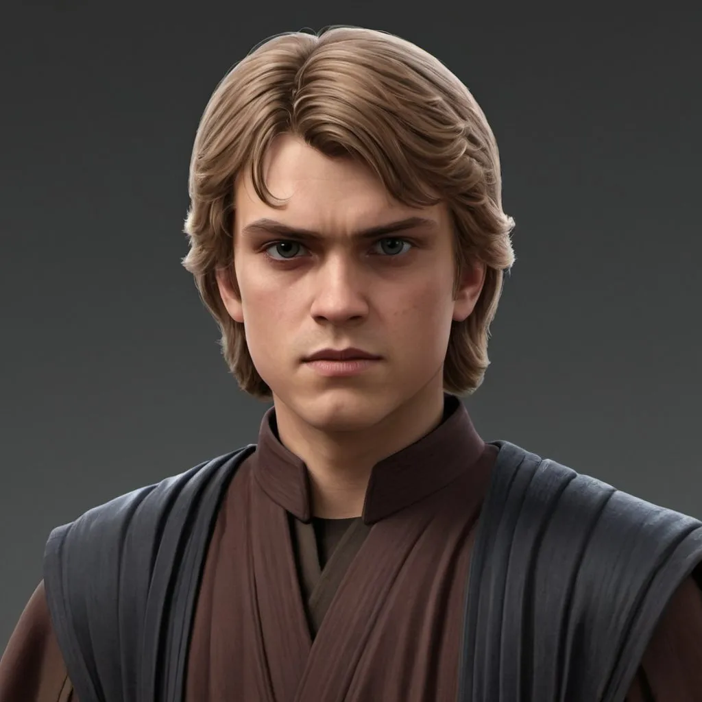 Prompt: Anakin Skywalker Clone wars artstyle