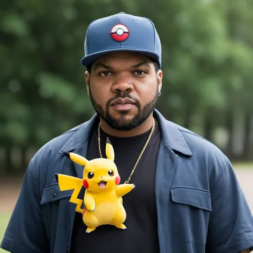 Prompt: ice cube as a pokemon trainer