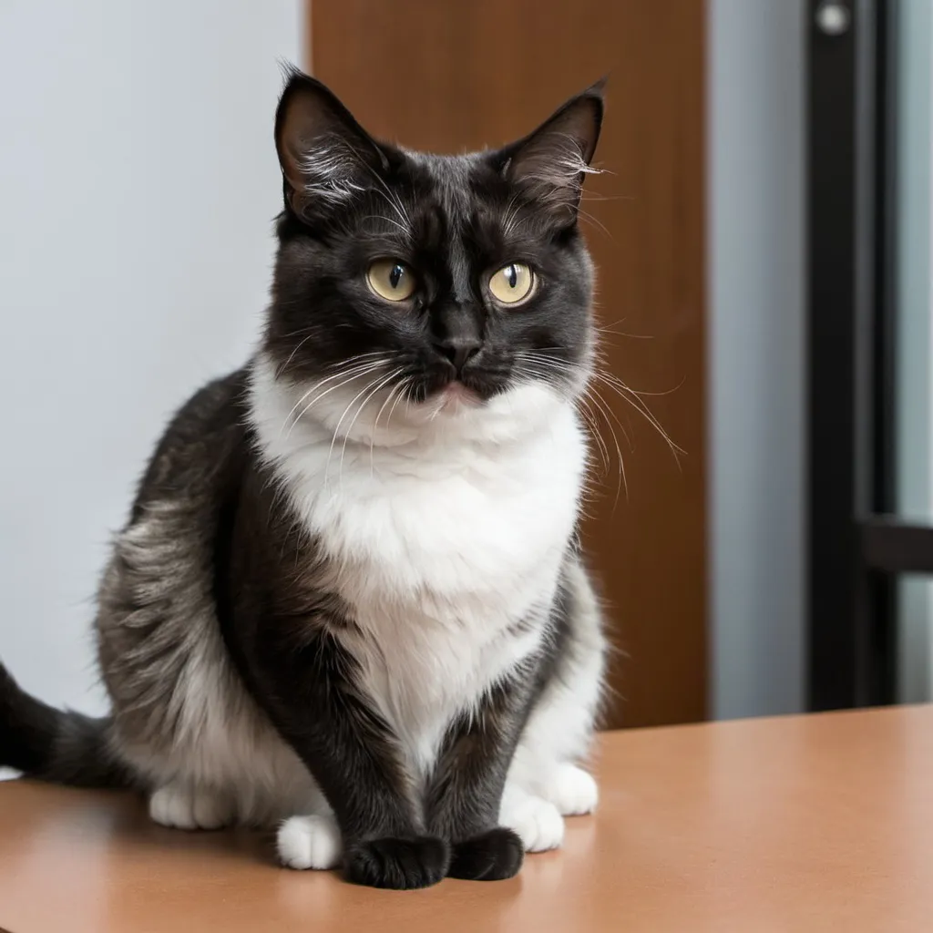 Prompt: A cat is sitting on table
