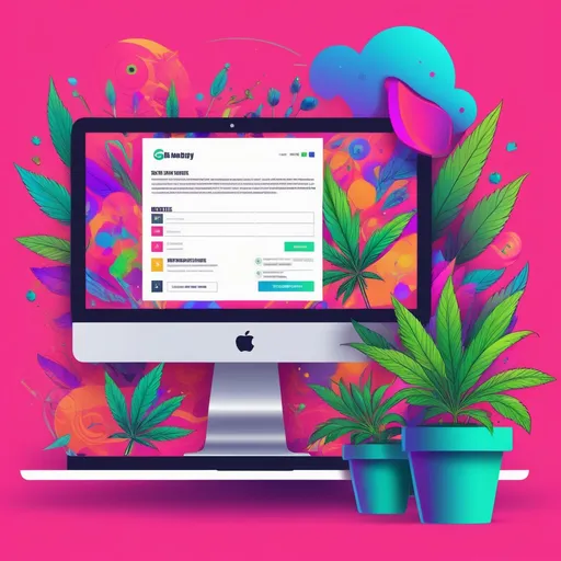 Prompt: colorful and eye-catching. It's about a website so make it something on a computer, a check list NOT a dispensary, just a website.


