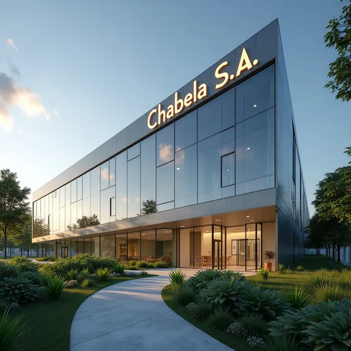 Prompt: crea una centro medico moderno que por fuera aparesca el nombre de chabela s.a
