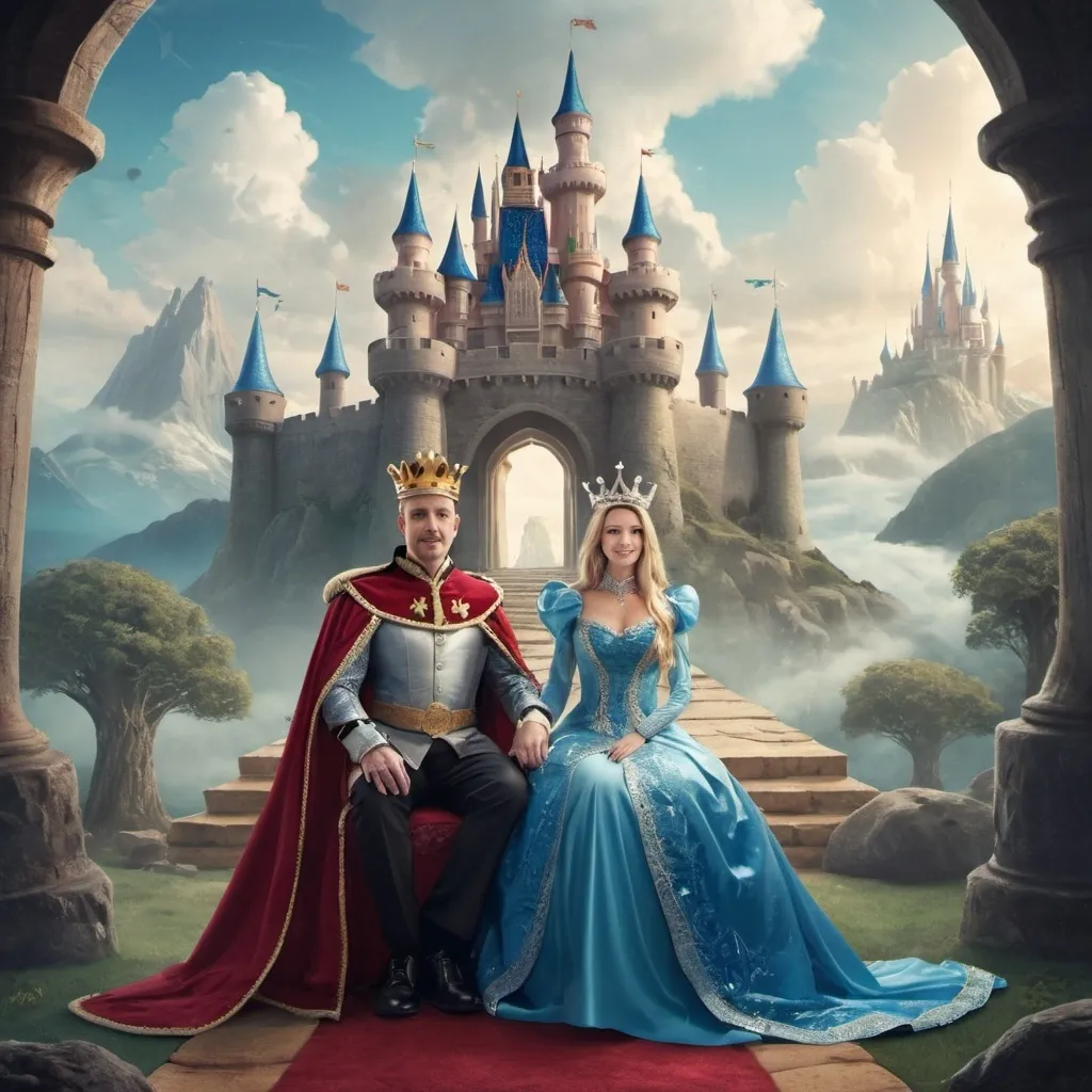 Prompt: King and Queen of the imagination kingdom