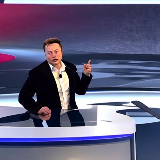 Prompt: Elon Musk Steht Auf einer Bühne und Singt 