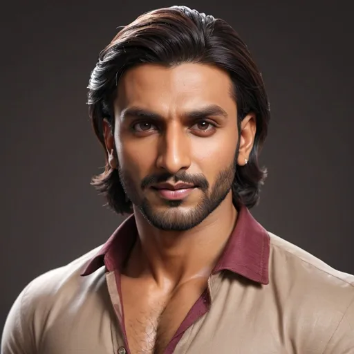 Prompt: Realistic full body of an Indian man, mid-to-late twenties, strong resemblance to Ranveer Singh in Ram Leela, detailed facial features, high-quality, realistic style, Indian descent, professional studio lighting, intense and confident gaze, casual yet stylish attire, clean and clear skin, realistic rendering, lifelike, striking resemblance, detailed eyes, attractive, well-defined facial structure, well-defined muscular body, short hair