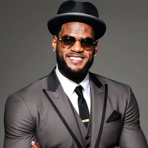 Prompt: lebron james and bruno mars combined into one man