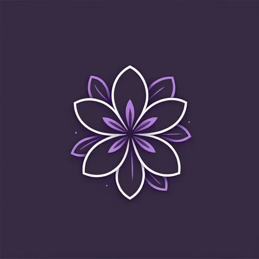 Prompt: (Minimal purple flower logo design), elegant simplicity, clean lines, creative floral patterns, hues of deep purple and lavender, elegant aesthetics, soft color tones, modern minimalism, standout design highlights, crisp and clear vector graphics, balanced proportions, sophisticated and refined style, high quality vector design, professional finish, suitable for branding and marketing materials, visually striking composition, versatile application for various mediums.