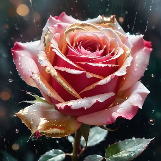 Prompt: insanely detailed, realistic, 24k resolution, stunning single magical rose surrounded by ethereal shimmer, majestic, ethereal, sharp focus, by Marc Simonetti & Yoji Shinkawa & WLOP, paint drops, rough edges, trending on artstation, studio photo, intricate details, highly detailed, digital painting, perfect_composition, stunning, something that even doesn't exist