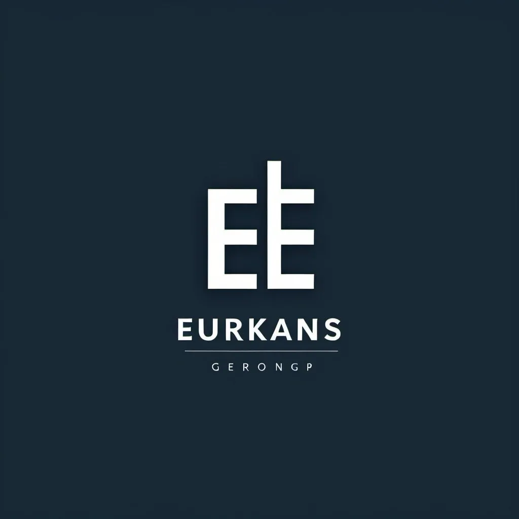 Prompt: Office Group logo with name 'eurekans' with stylish font.