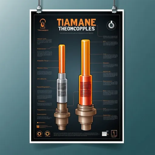 Prompt: imagane poster template about thermocouples 
