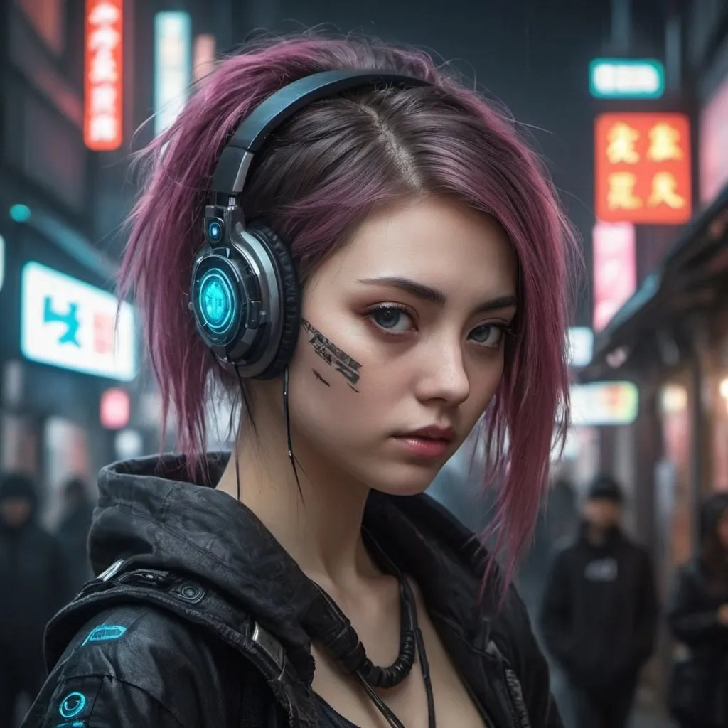 Prompt: udelej japonskou vlajku, ktera by byla vytvorena po ovladnuti japonska Ruskem v druhe svetove valce v cyberpunk stylu