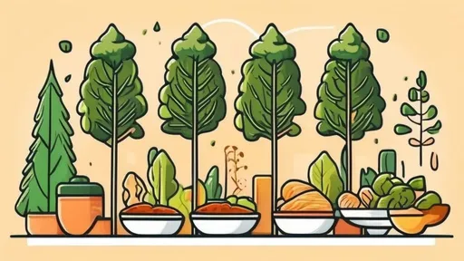 Prompt: local community party, home made food, thuja trees, facebook event header, thin line art, flat color illustration, high quality