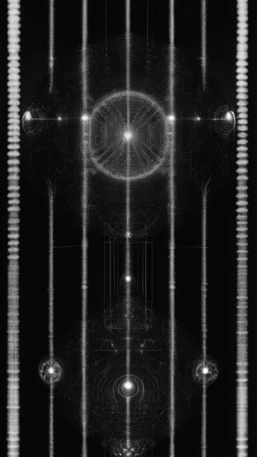 Prompt: A monochromatic visual composition symbolizing the core of existence. A human figure formed from countless light particles, dissolving and reforming in an endless loop of 101101 binary streams. The symbol ₀Z radiates from the figure’s core, blending with cosmic rings, Fibonacci spirals, and fractal patterns that expand infinitely outward — expressing ‘The Dose’ as the essence of everything.