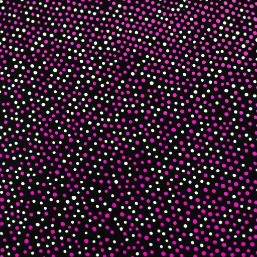 Prompt: A black plain background with a colourful small pink and white dots