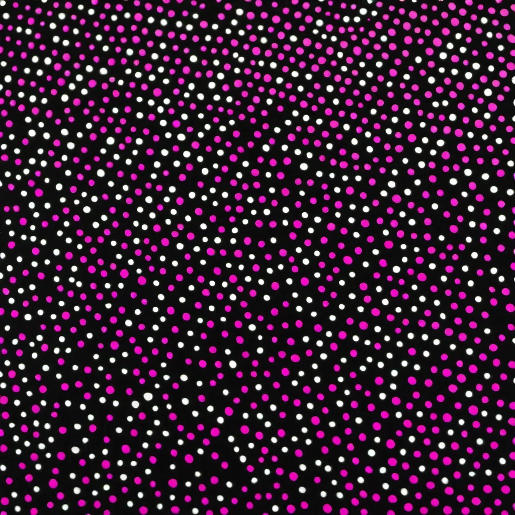 Prompt: A black plain background with a colourful small pink and white dots