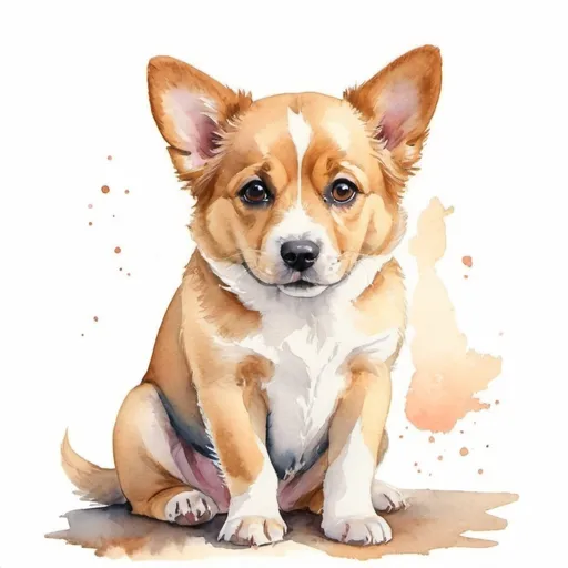 Prompt: cute dog, watercolour work