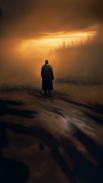 Prompt: A male angle of darkness falling on the ground, loneliness, liminal space, oil painting, hdr, uhd,16k, higly detailed, studio lighting, profesional, vivid color, high resoluution, fantasy art, foggy atmosphere