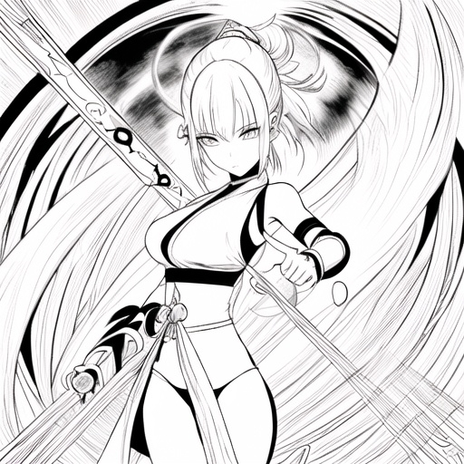 Prompt: Mystic female monk in ninja fashion, with tarot cards flying around her. 