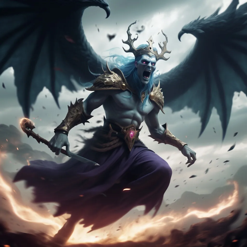 Prompt: King of the oathbreakers as a ghastly spirit gliding into battle