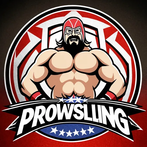 Prompt: pro wrestling logo



