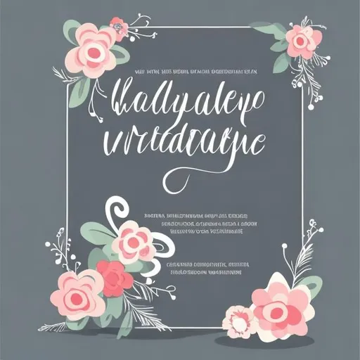 Prompt: i want to develop a wedding invitation vector card with the bellow content 