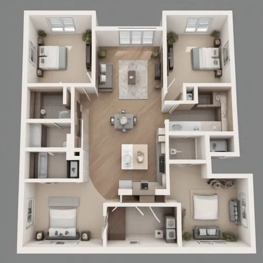 Prompt: Studio apartment floorplan, 2D vector illustrations, high quality, detailed layout, modern design, professional style, minimalistic, precise lines, clean and crisp, organized space, neutral color palette, top-notch, well-crafted, artistic floorplan, spacious layout, accurate representation, high-res, polished, architectural, detailed apartment, clear and precise, professional vector illustration, organized and efficient, minimalistic design