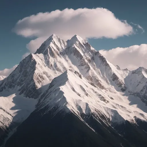 Prompt: Beautiful snow capped mountains in the style of professional cinematography, natural light
