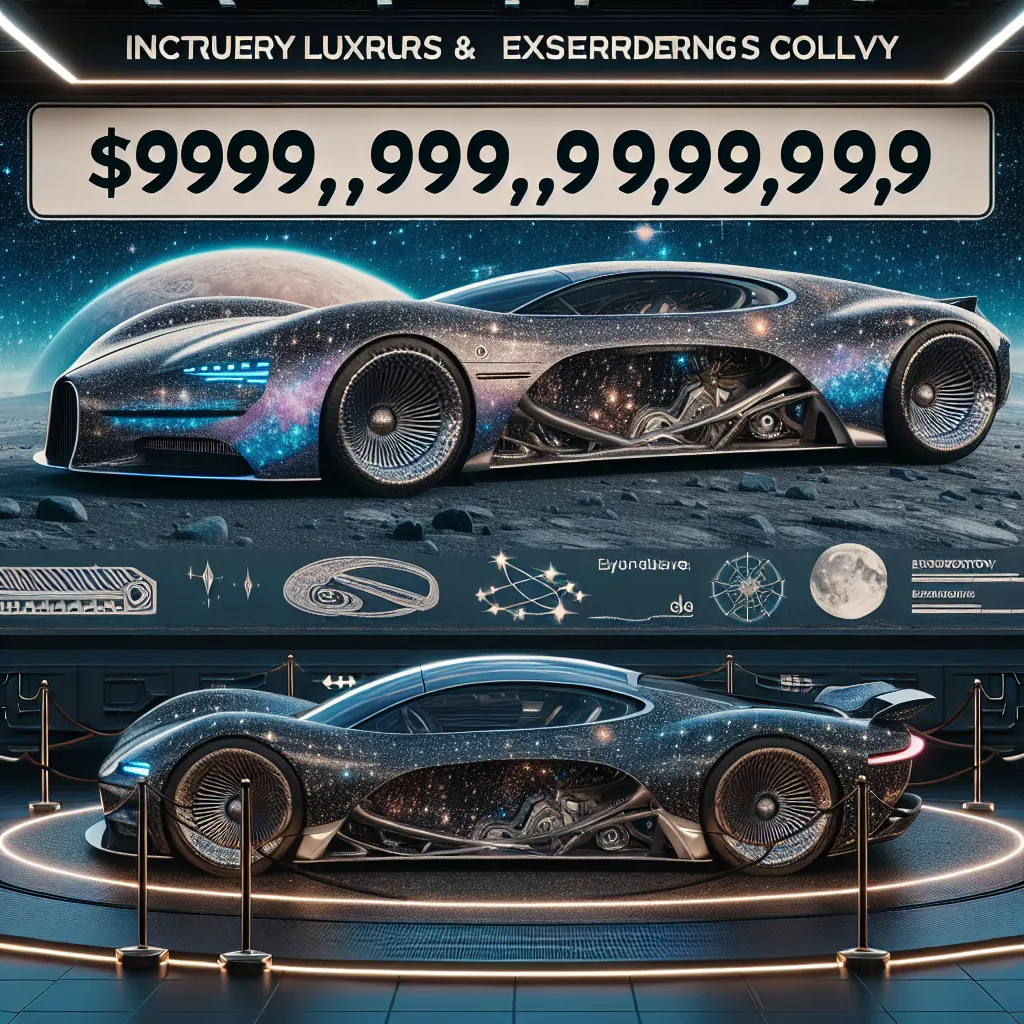 Prompt: INFINITELY EXPENSIVE $999,999,999,999,999,999,999 SPACE COSMOS HYPERCAR 