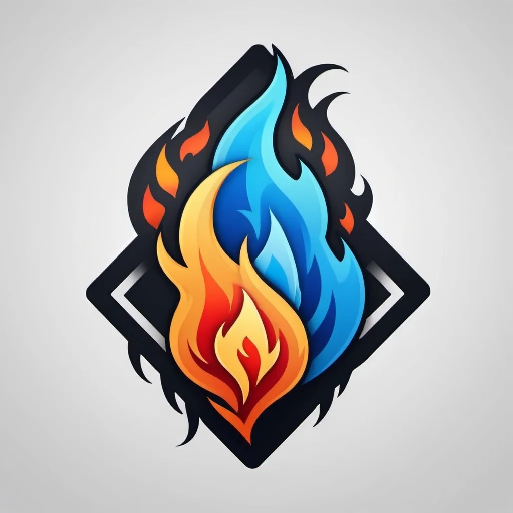 Prompt: create a logo that includes fire and ice