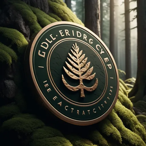 Prompt: (glyder) extracts written into the logo,, dark color scheme,,forest logo , graphic design elements, intricate textures,, harmonious balance of light and shadows, 4K ultra-detailed, cinematic composition, blending nature with brand identity.