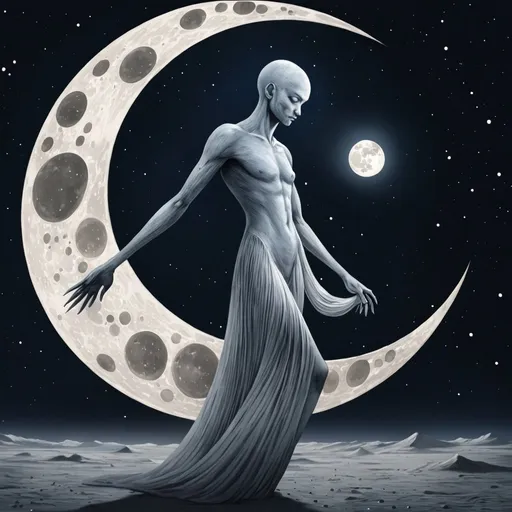Prompt: the human embodiment of the moon