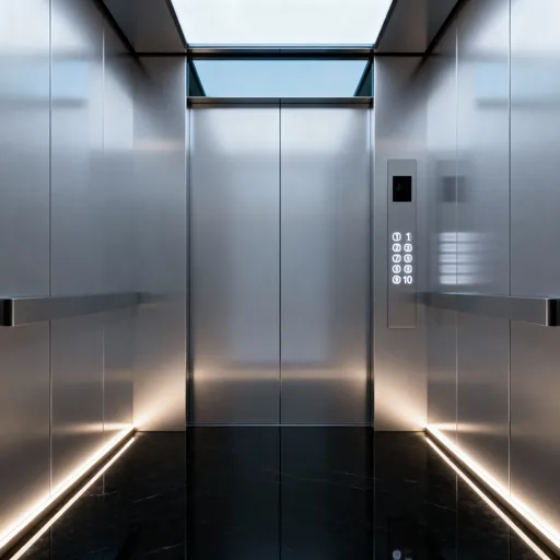 Prompt: hình ảnh cabin thang máy 3d