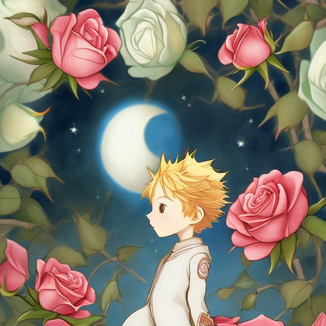 Prompt: the little prince and a rose style wallpaper
pencil art
