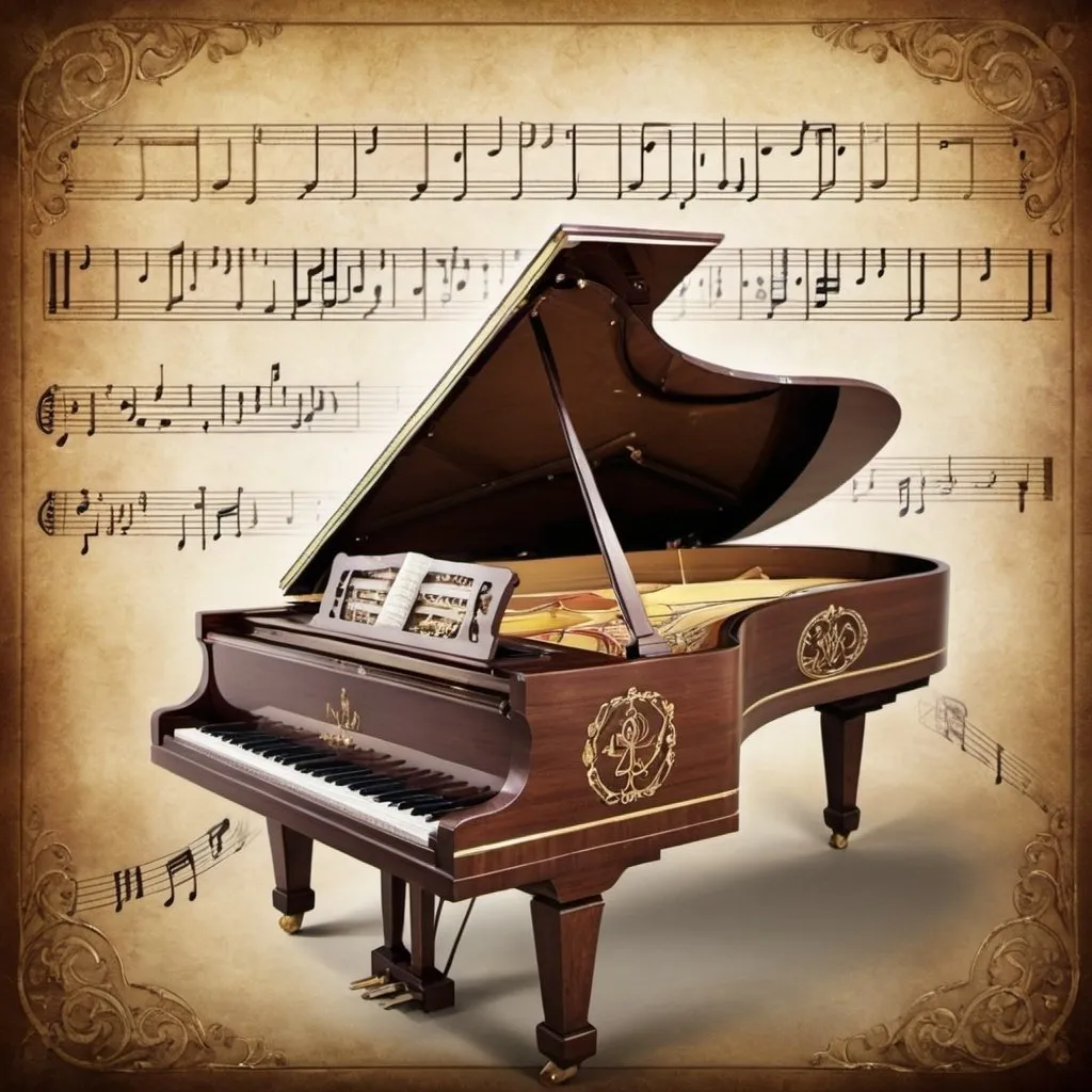 Prompt: healing music with royal piano picture and angles and hebrew alpha bet